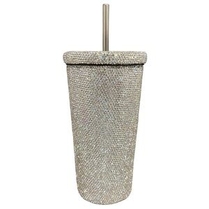 Sparkling Rhinestone Tumbler with Straw